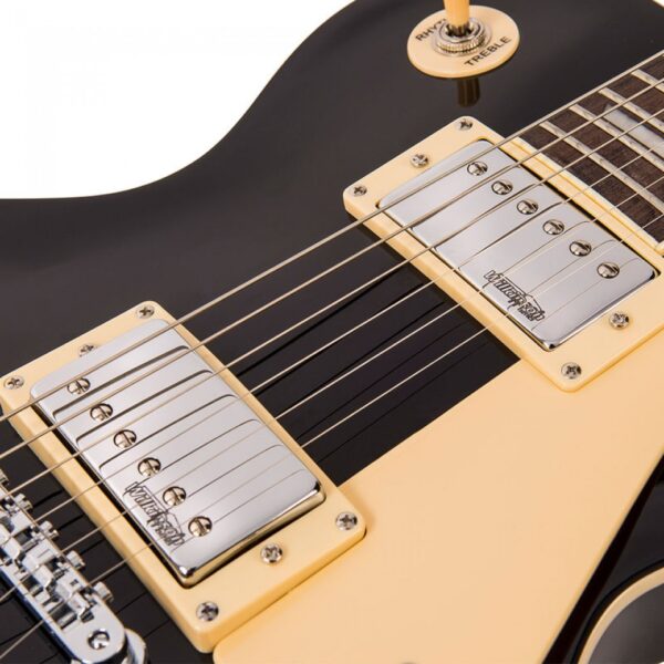 Vintage V100BLK Reissued Electric Guitar - Pickups