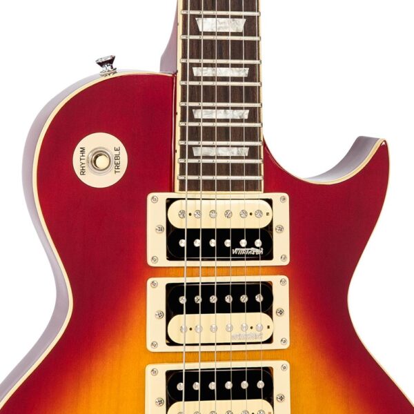 Vintage V1003 Reissued 3 Pickup Electric Guitar Cherry Sunburst - Body