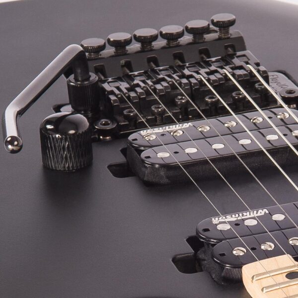 Vintage V624FRBK Reissued Floyd Rose Electric Guitar Satin Black - Pickups