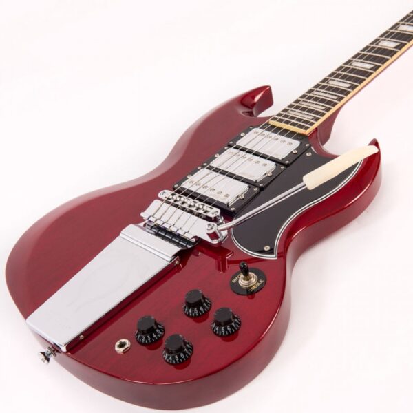 Vintage VS63VCR Reissued Electric Guitar Cherry Red - Body