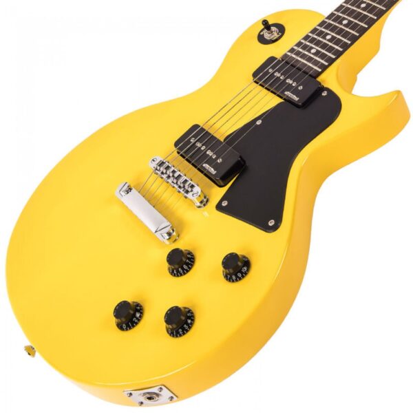 Vintage V132TVY Reissued Electric Guitar - TV Yellow - Body