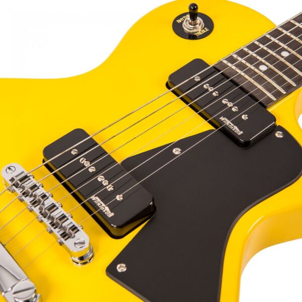 Vintage V132TVY Reissued Electric Guitar - TV Yellow - Pickups