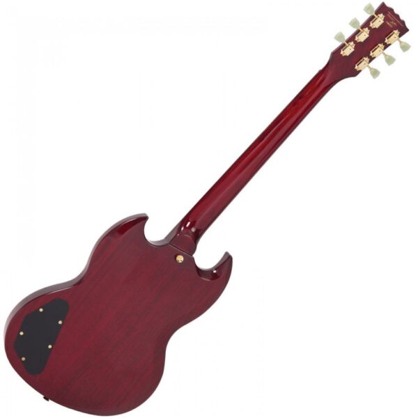 Vintage VS6CG ReIssued Electric Guitar - Cherry Red:Gold Hardware - Back