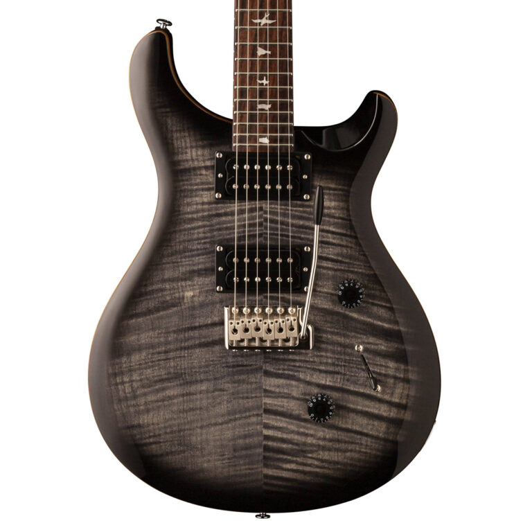 PRS SE Custom 24 Electric Guitar - Charcoal Burst - Zebra Muzik