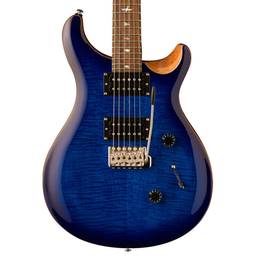 PRS SE Custom 24 Electric Guitar - Faded Blue Burst - Zebra Muzik