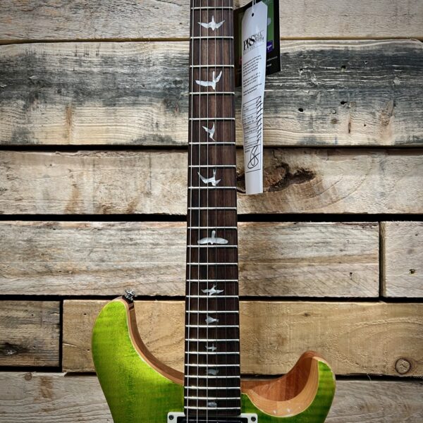 PRS SE Custom 24-08 Electric Guitar - Eriza Verde - Fretboard