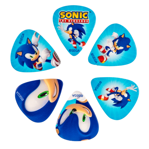 Perri's Guitar Plectrums 6 Pack - Sonic The Hedgehog - Pick Designs