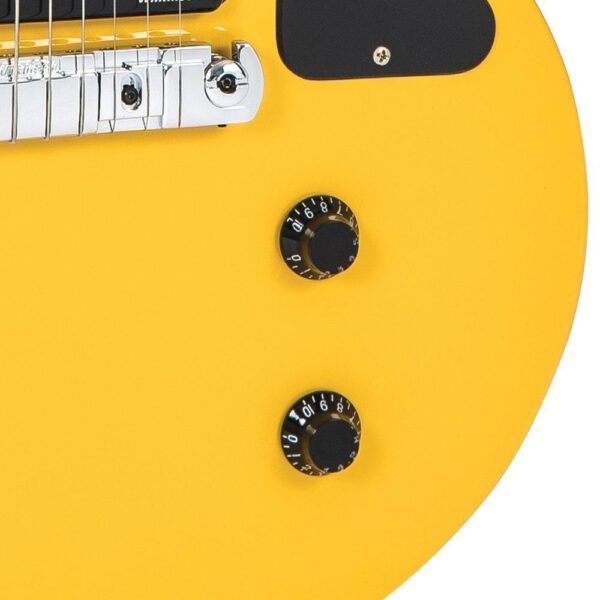 Vintage V120TVY Reissued Electric Guitar - TV Yellow - Controls