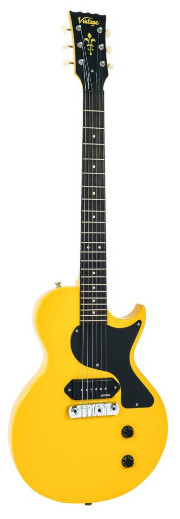 Vintage V120TVY Reissued Electric Guitar - TV Yellow - Full