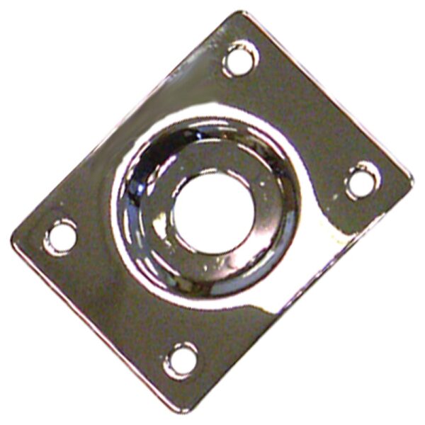 Guitar Tech GT550 Square Jack Socket Plate - Chrome