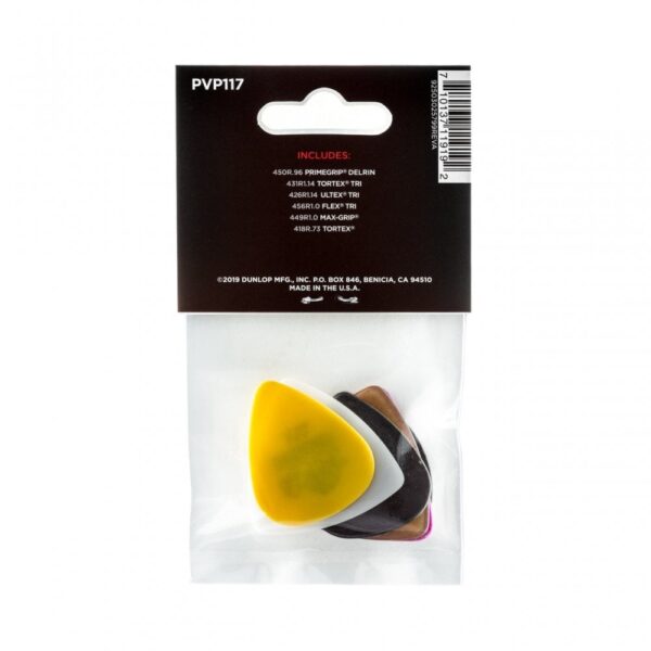 Dunlop Bass Guitar Plectrum Variety 6 Pack - Back