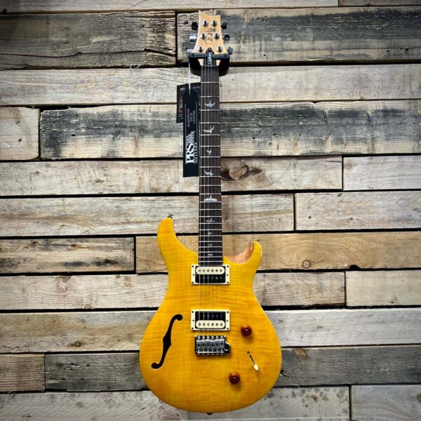 PRS SE Custom 22 Semi-Hollow Electric Guitar - Santana Yellow