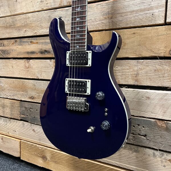 PRS SE Standard 24-08 Electric Guitar - Translucent Blue - Angle 2