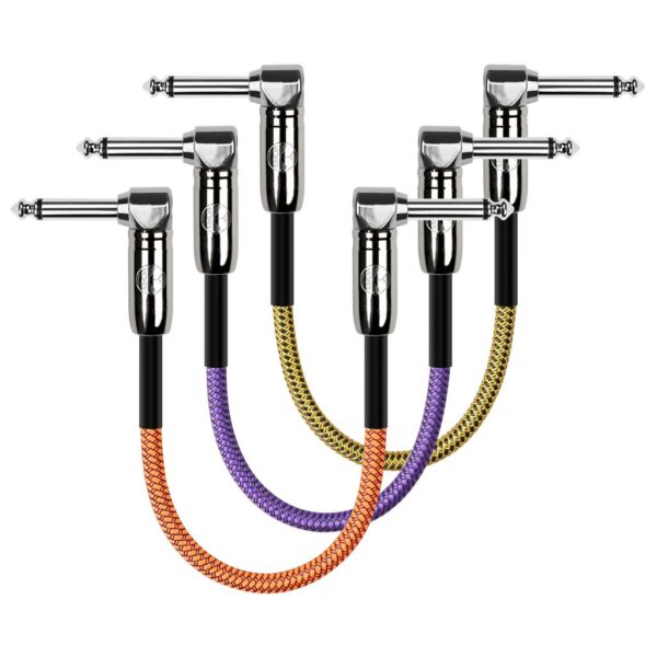 Kirlin Fabric Angled Patch Cable 3-Pack - 6 Inch - Cables