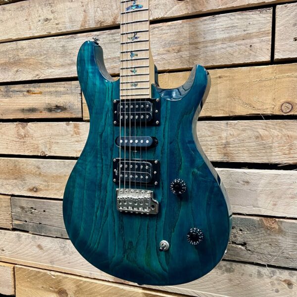 PRS SE Swamp Ash Special Electric Guitar - Iri Blue - Angle 2