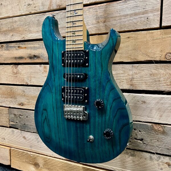 PRS SE Swamp Ash Special Electric Guitar - Iri Blue - Angle 2