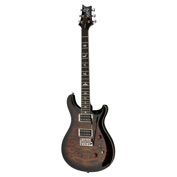 PRS SE Custom 24 Quilt Electric Guitar - Black Gold Burst - Angle