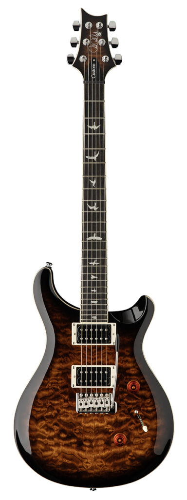 PRS SE Custom 24 Quilt Electric Guitar - Black Gold Burst - Full