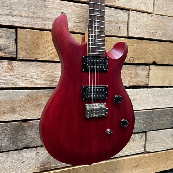 PRS SE CE 24 Standard Satin Electric Guitar - Vintage Cherry - Angle 1