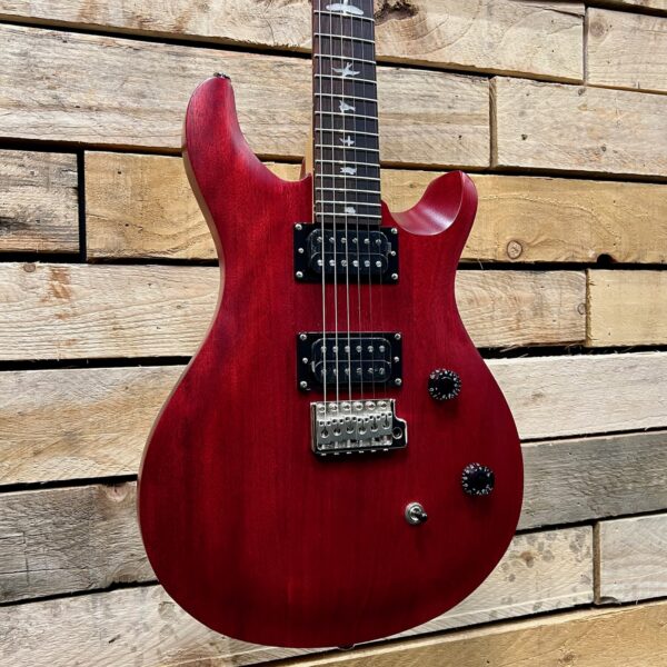 PRS SE CE 24 Standard Satin Electric Guitar - Vintage Cherry - Angle 1