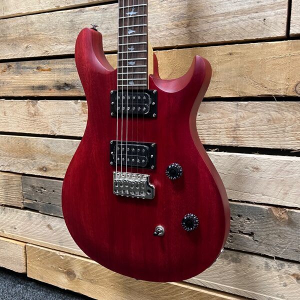 PRS SE CE 24 Standard Satin Electric Guitar - Vintage Cherry - Angle 2