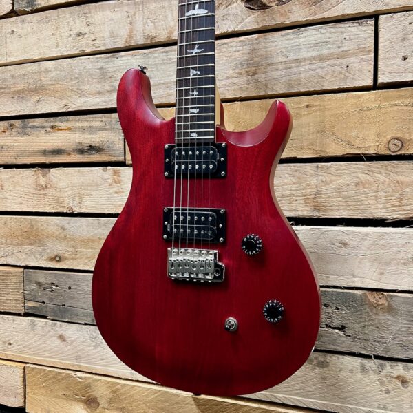 PRS SE CE 24 Standard Satin Electric Guitar - Vintage Cherry - Angle 2