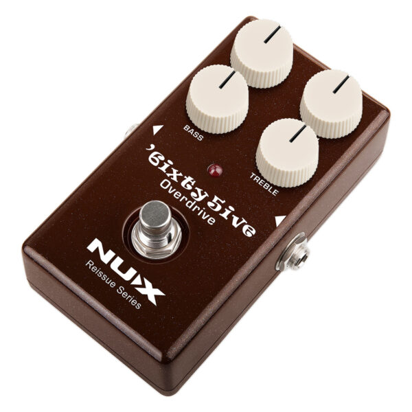 NuX 6ixty 5ive Overdrive Pedal - Angle