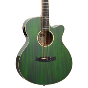 Tanglewood TW4 CE FG Winterleaf Series Cutaway Electro-Acoustic Guitar - Green - Body