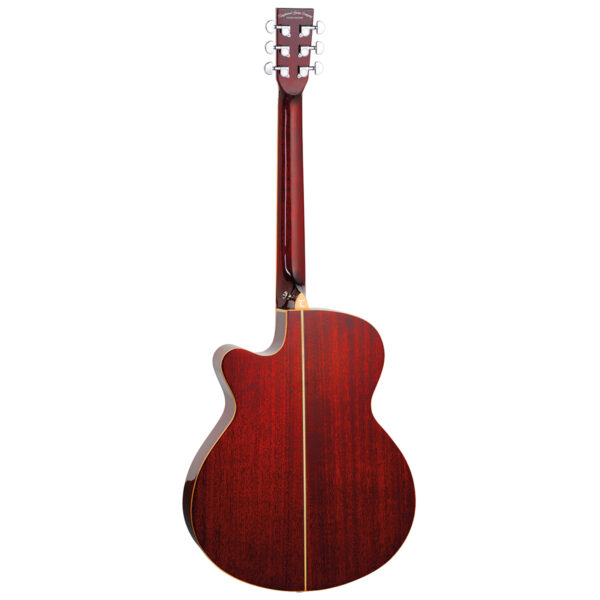 Tanglewood TW4 CE R Winterleaf Series Cutaway Electro-Acoustic Guitar - Red - Back