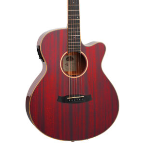Tanglewood TW4 CE R Winterleaf Series Cutaway Electro-Acoustic Guitar - Red - Body