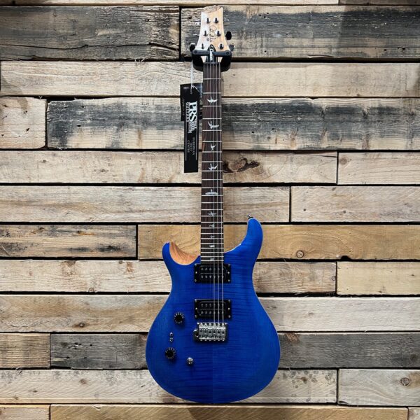 PRS SE Custom 24-08 Left Handed Electric Guitar - Faded Blue - Front