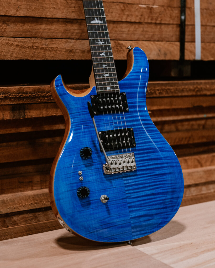 PRS SE Custom 24-08 Left Handed Electric Guitar - Faded Blue - Promo 3