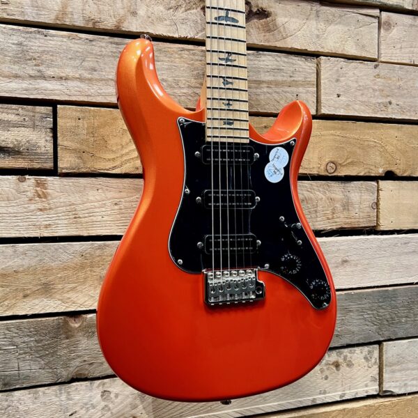 PRS SE NF3 Maple Fretboard Electric Guitar - Metallic Orange - Angle 1