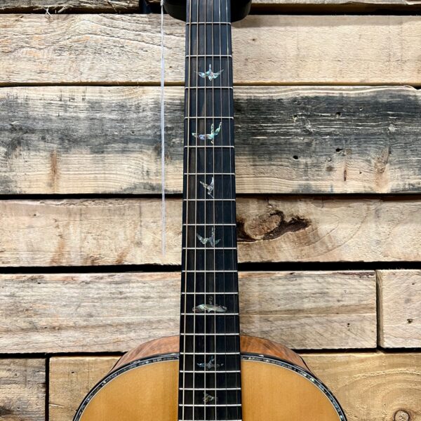 PRS SE P50E Parlour Electro-Acoustic Guitar - Natural with Black Gold Back - Fretboard