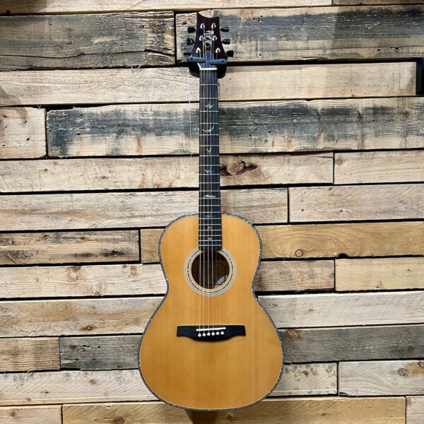 PRS SE P50E Parlour Electro-Acoustic Guitar - Natural with Black Gold Back - Front