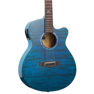 Tanglewood TA4 CE BL Azure Series Cutaway Electro-Acoustic Guitar - Serenity Blue - Body