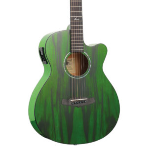 Tanglewood TA4 CE GR Azure Series Cutaway Electro-Acoustic Guitar - Aurora Green - Body