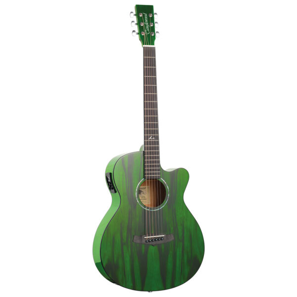 Tanglewood TA4 CE GR Azure Series Cutaway Electro-Acoustic Guitar - Aurora Green - Front