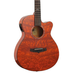 Tanglewood TA4 CE HN Azure Series Cutaway Electro-Acoustic Guitar - Shoreline Amber - Body