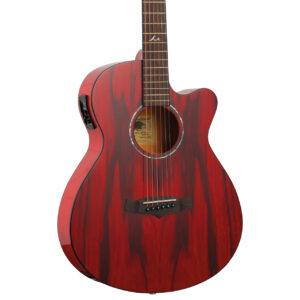 Tanglewood TA4 CE RD Azure Series Cutaway Electro-Acoustic Guitar - Shimmer Red - Body