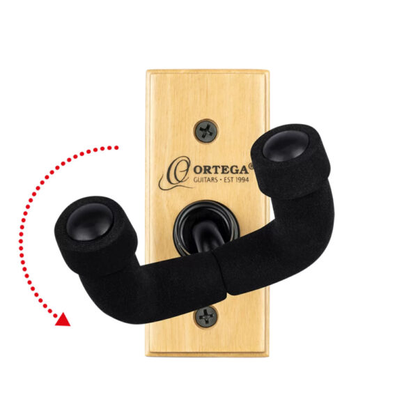 Ortega Guitar Wall Hanger - Natural - Swivels