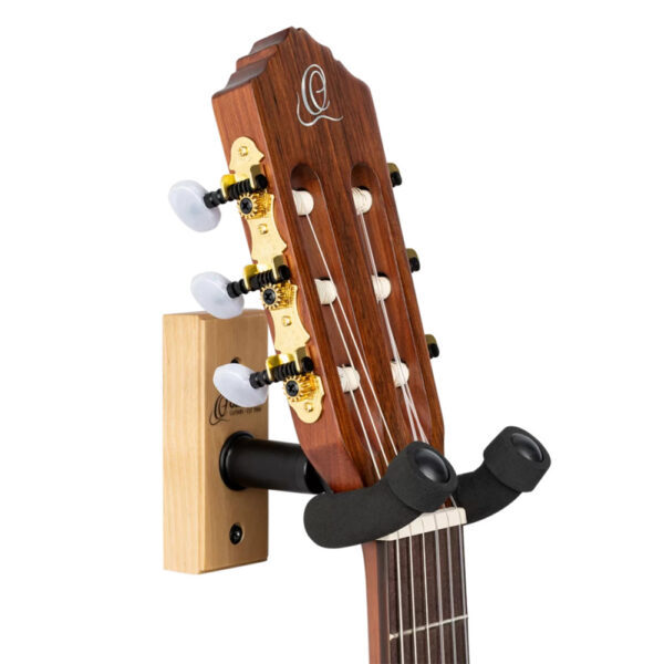 Ortega Guitar Wall Hanger - Natural - With Guitar