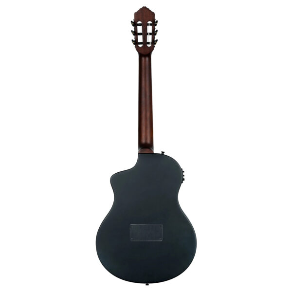 Ortega Tour Player Series Electro-Acoustic Classical Guitar - Satin Black - Back