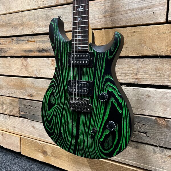 PRS SE Swamp Ash CE 24 Sandblasted Limited Edition Electric Guitar - Green - Angle 2