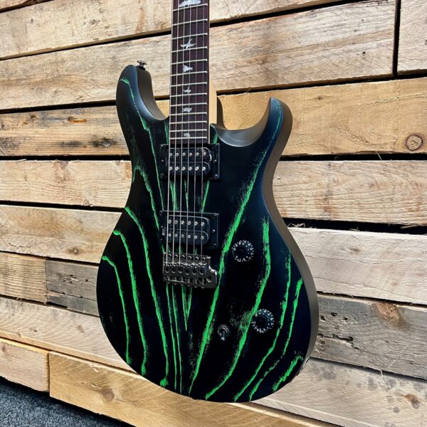 PRS SE Swamp Ash CE 24 Sandblasted Limited Edition Electric Guitar - Green - Angle 2