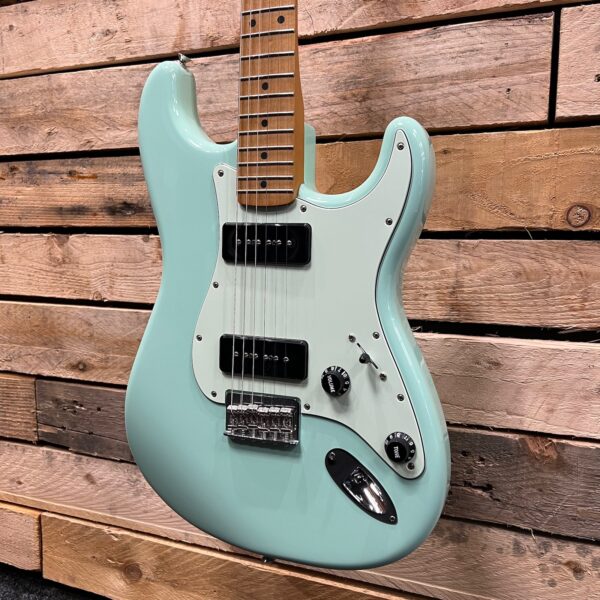 Fender Noventa Stratocaster (Pre-Owned) - Surf Green - Angle 2