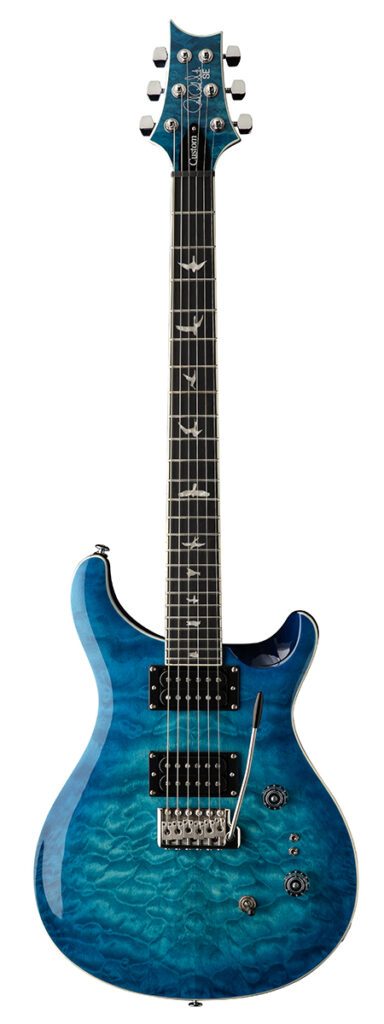 PRS SE Custom 24-08 Quilt Electric Guitar - Lake Blue - Full