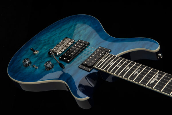 PRS SE Custom 24-08 Quilt Electric Guitar - Lake Blue - Promo 3