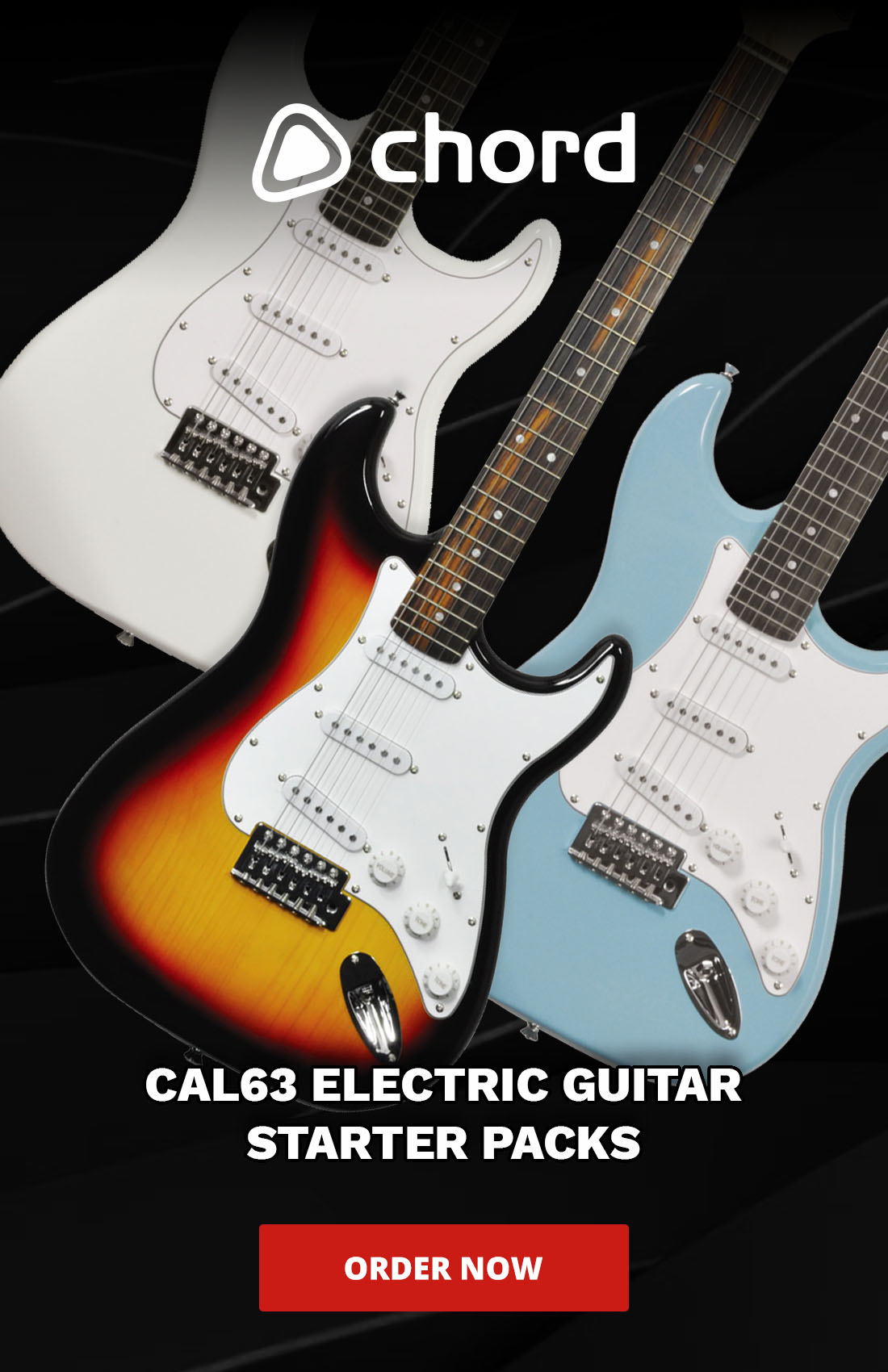 Chord CAL63 Electric Guitar Starter Packs - perfect for beginners!