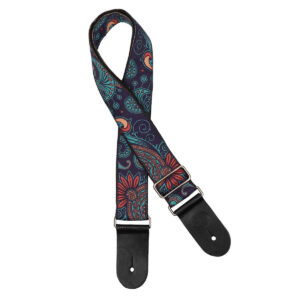 Gaucho Traditional Series 2 Jacquard Weave Guitar Strap - Purple and Teal